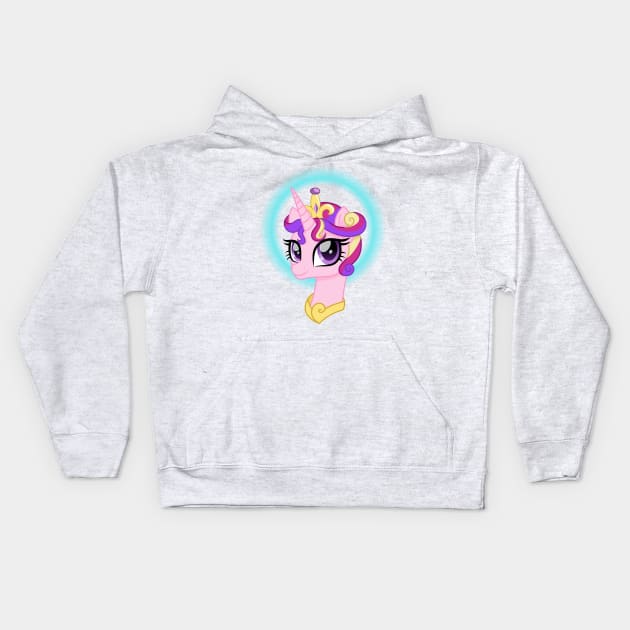 Princess Cadance portrait short mane Kids Hoodie by CloudyGlow